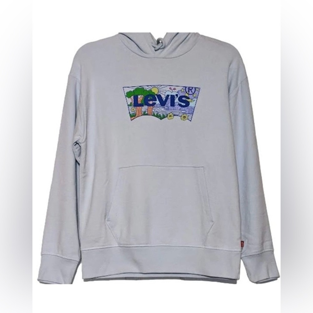 Levi's Sky Blue Graphic Hoodie Unisex